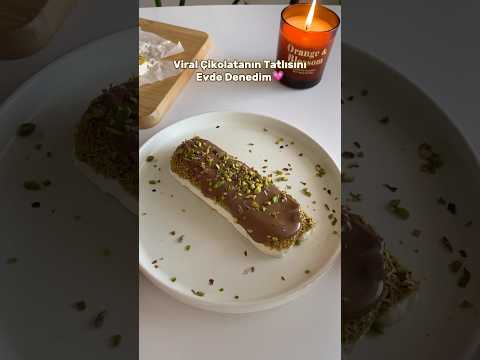 Kadayıflı çikolatanın tatlısını evde denedim müthiş olduuu🤤😍 #youtubechamps #dubaichocolate