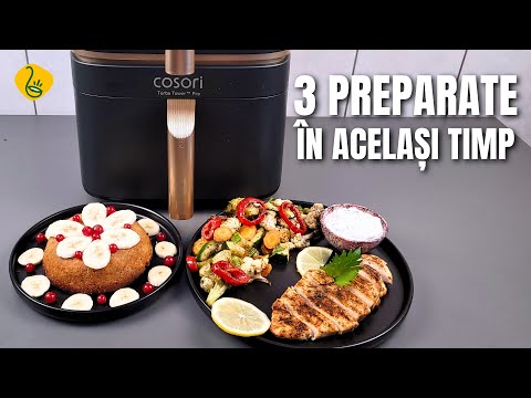 Retete la Airfryer - Legume, Pui si Desert Gatite Simultan in Cosori Turbo Smart | Masa în 30 min!