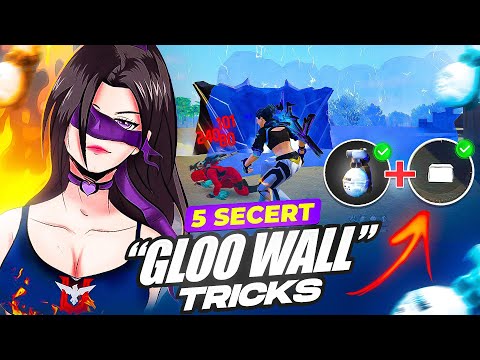TOP 5 SECRET FAST GLOO WALL TRICKS ☠️🔥 || ज़हर Tricks || How To Make Fast Gloo Wall || Free Fire Max