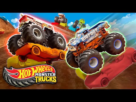 🌋 ¡Leyendas, Monstruos y Caos: La Saga de los Monster Trucks! 🛻🎯 | Hot Wheels Monster Trucks