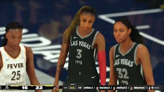 Las Vegas Aces vs Indiana Fever - NBA 2K25 - Playoffs Game 2