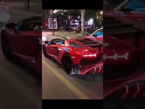 Two Exotic Aventador boosting at midnight | chinese streets | Lamborghini 🔥