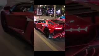 Two Exotic Aventador boosting at midnight | chinese streets | Lamborghini 🔥