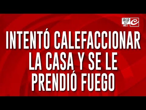Perderlo todo por el frío: intentó calefaccionar la casa y se le prendió fuego