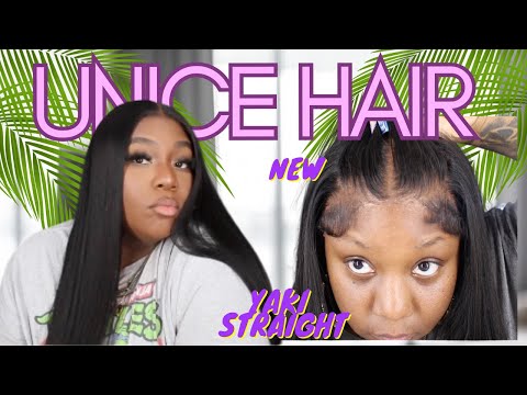 This Wig Changed My Look Instantly! Yaki Straight Glueless Closure wig || UNICE