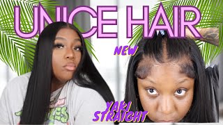 This Wig Changed My Look Instantly! Yaki Straight Glueless Closure wig || UNICE
