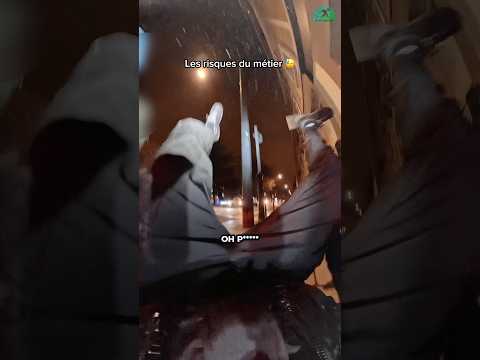 Les risques du mรฉtier ๐ #ubereat #livraison #livreur