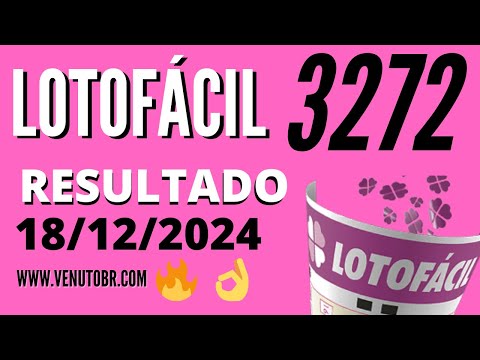 🍀 Resultado Lotofácil 3272