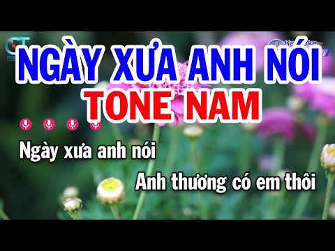 Karaoke Ngày Xưa Anh Nói Tone Nam ( Cm ) Nhạc Sống Đồng Sen