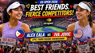 🔥 US OPEN ERUPTS! ALEX EALA vs BEST FRIEND IVA JOVIC! 🇵🇭🇺🇸🎾 EPIC FRIENDSHIP SHOWDOWN!