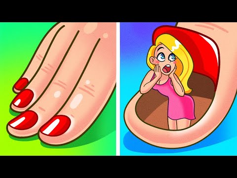 Long Nails Vs Short Nails Hacks | Giga Rich Vs Rich Vs Poor Girl | Avocado Family