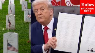 Trump Signs Executive Order To Commemorate Fallen Soldiers And Gold Star Families