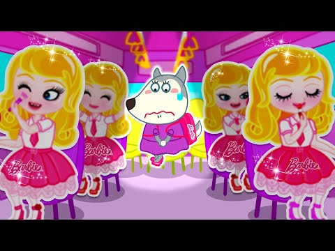 Don't Feel Lonely 😓 Mommy In Barbie School| Back to School With Mommy Wolf | Cartoon for Kids