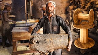 Inside Factory Process Of Making Wooden Spools for Cables