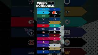 Week 3 NFL Schedule | 2026