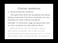 Understanding Clincher Sentences