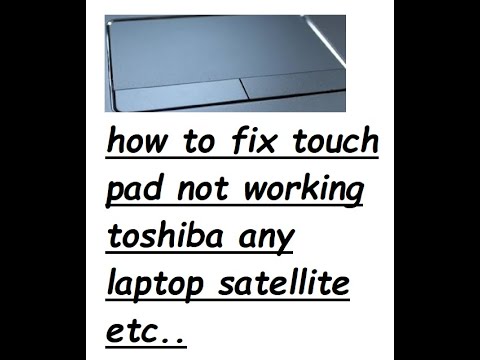 toshiba touchpad scroll not working
