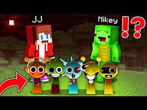 JJ and Mikey Adopt BABY INCREDIBOX SPRUNKI and HELP THEM in Minecraft ?! - Maizen JJ and Mikey!