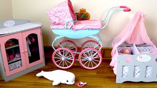 Baby Annabell Carriage Pram Unboxing + Dolls Pram with Removable Carry Bags | Baby Born & Annabell