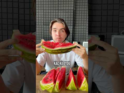1 TAM KARPUZ YEMEYİ DENEDİM! #shorts