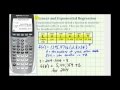 Exponential Regression and Predictions