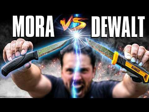 Dewalt made The New Best Budget Knife!?!? Dewalt VS MORA!!