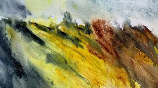 Abstract Watercolor Landscape