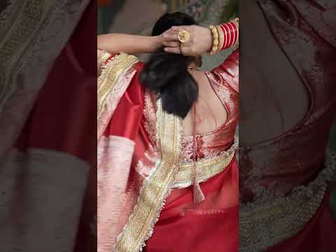 Quick hairstyle for saree #saree #hairstyle