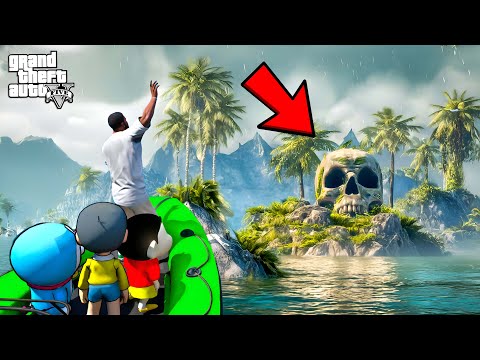 Shinchan And Doraemon Franklin Visit The HORROR Island In GTA 5!