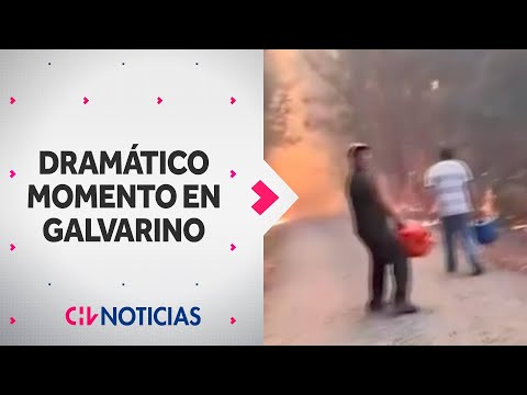 GRITOS DESESPERADOS: Camión de Conaf quedó atrapado en medio de incendio forestal en Galvarino