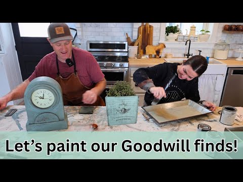 Paint Thrift Finds With Me Goodwill Thrifted Home Decor Makeover