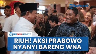 Momen Meriah Prabowo dan WNA Nyanyi saat Tiba di Singapura, Langsung Disambut Sorakan & Tepuk Tangan