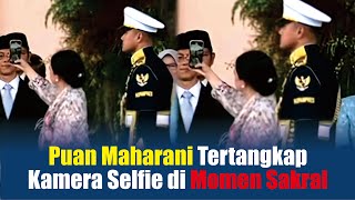 VIRAL Aksi Puan Maharani Sibuk Selfie Saat Upacara Penurunan Bendera, Panitia Sempat Peringatkan