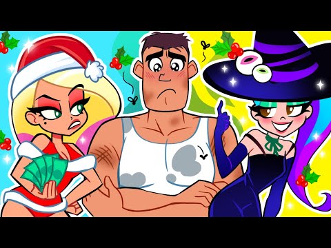 Two Rich Girls Fight for a Poor Boy! Who is the winner: Santa Girl or Wicked?❤️🎄Christmas Love Story