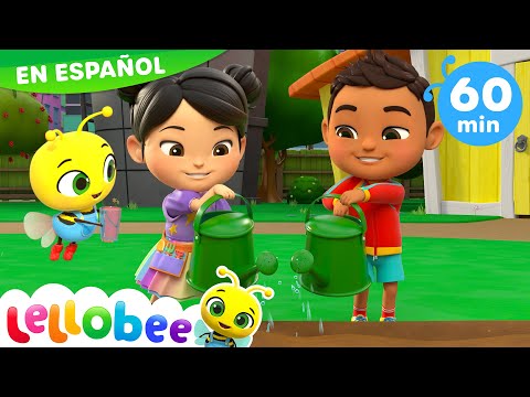 Vamos a regar las plantas  🌱💦  Caricaturas - Canciones Infantiles 🎵 | Lellobee