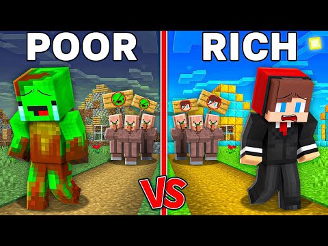 Mikey and JJ Were Kicked Out Of POOR vs RICH Village in Minecraft ?! - Maizen JJ Mikey!