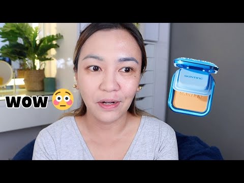 FULL COVERAGE NA POWDER?! OILY SKIN FRIENDLY? SKINTIFIC 2 WAY CAKE POWDER REVIEW!