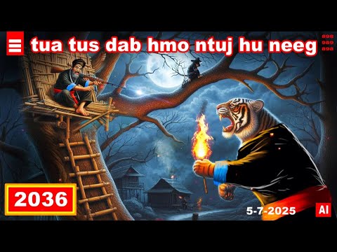 dab hais hmoob - 2036 - 5-7-2025 tua tus dab hmo ntuj hu neeg, สมิงกลางคืน, Night lion.