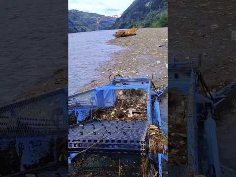 Very good the boat design for garbage collection #shorts #excavator #truck