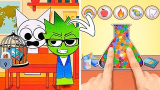 ¡Primer Día de Escuela de Sprunki! 🚌📚 *Juego de Papel Divertido & Adorables Manualidades IRL* ✂️