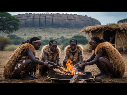 "Why Do Hadzabe Men Prefer Eating Meat in the Wild? 🔥🍖 | Deep in the African Bush!"