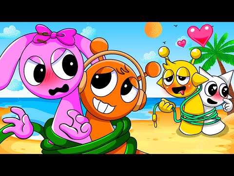 Wenda X Gray Love Story Complete! Fun Bot Fall in Love with Pink Bot?!| Incredibox Sprunki Animation