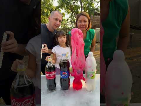 Coca-Cola, Pepsi, Fanta, 7up VS Mentos #shorts by 1000 Experiments
