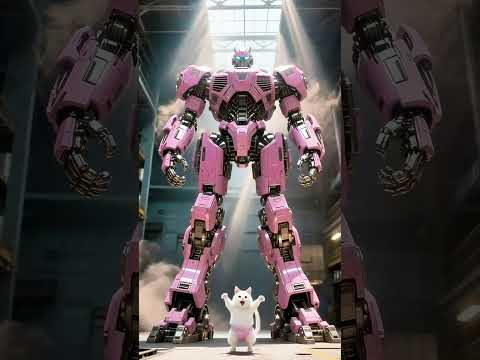 💪🚄😨The Train Was About to Fall… Until a Kitten in a Mech Suit Flew In!🔥🔥😍😍#cat #kitten #love #story