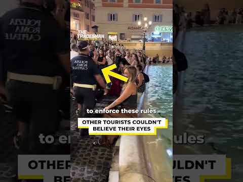Do NOT do this in the fountains in Rome..😳⛲️#shortsfeed #viral #shortshorts #shorts #fyp #rome #yt