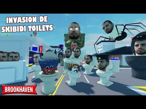 QUE PASARIA SI LOS SKIBIDI TOILETS INVADEN BROOKHAVEN? (ROBLOX)