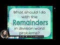Handling Remainders in Division