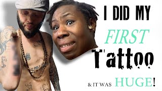 LEARNING TO TATTOO WITH A HUGE PIECE  ||  I Did My FIRST TATTOO