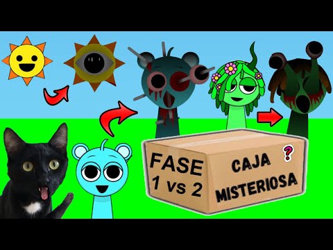 CAJA MISTERIOSA DE SPRUNKI INTRO FASE 1 VS 2 PERO EL JUEGO ES EN LA VIDA REAL vs GATOS YOUTUBERS