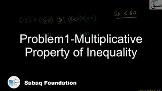 Problem1-Multiplicative Property of Inequality